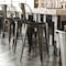 Flash Furniture Copper Metal Stool with Black Poly Seat ET-3534-30-COP-PL1B-GG - alternate 1